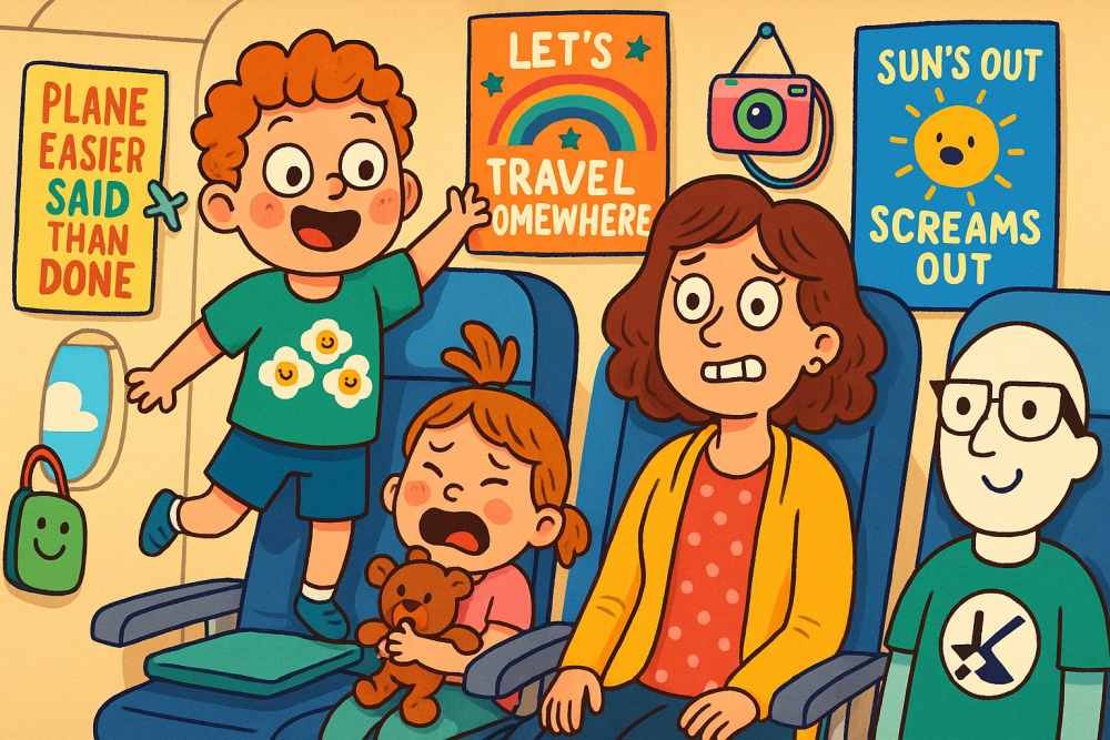 Day or night Flight with kids?